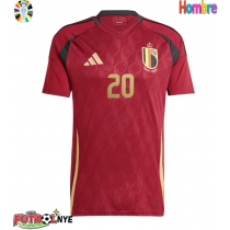 Camiseta Bélgica Lois Openda #20 Primera Equipación Eurocopa 2024 manga corta